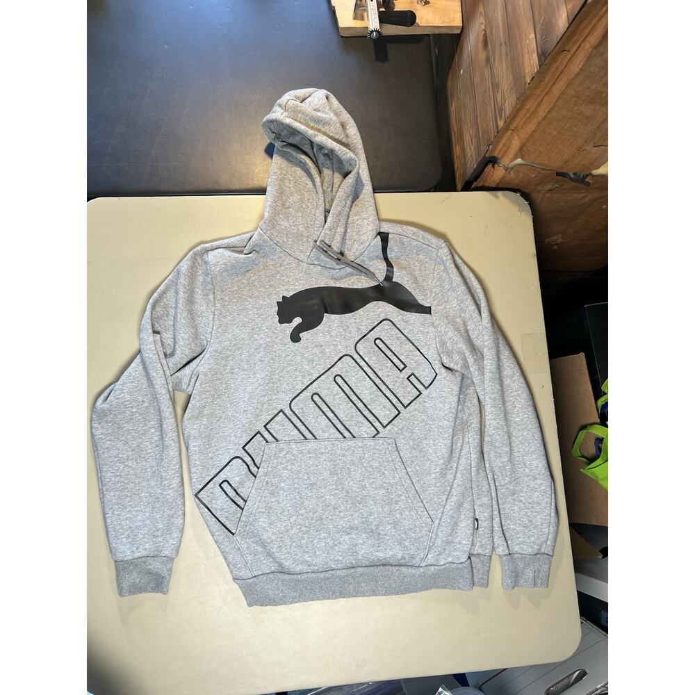 Puma Hoodie Men’s L Gray With Pocket **READ**